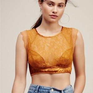 Free People Gold Dee Bralette Lace Top
Size L (fits like a snug Medium)